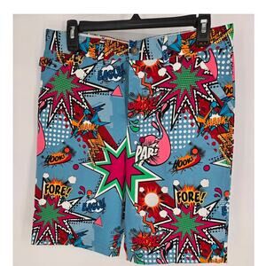 Royal & Awesome Partoon Comic Golf Shorts Boy's L